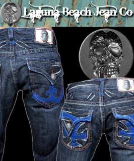 Laguna Beach Jeans Mens MANHATTAN DANA POINT Blue Patch  