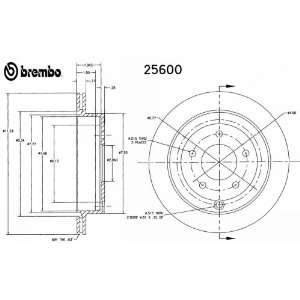  Brembo BDR25600 Mazda Brake Rotor Automotive