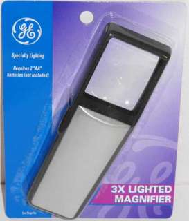 GE Lighted 3x Magnifier Illuminated Magnifying Glass 043168458764 