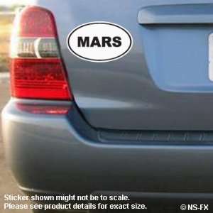  MARS EURO OVAL   STICKER DECAL   #S037 Automotive