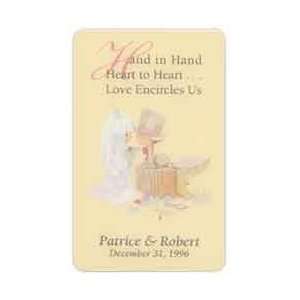 Collectible Phone Card Wedding Cartoon Hand in HandLove Patrice 