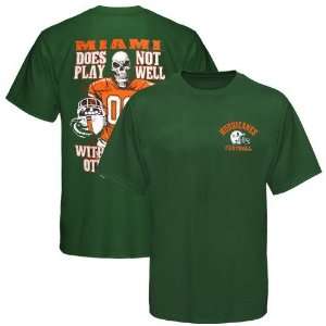  Miami Hurricanes Green Does Not Play Well T Shirt Sports 