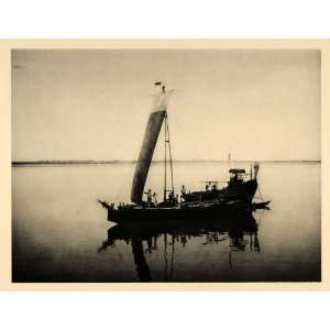  1929 Irrawaddy River Burma Myanmar Rudyard Kipling Boat 