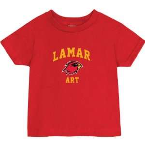 Lamar Cardinals Red Baby Art Arch T Shirt:  Sports 