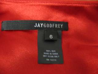 NEW JAY GODFREY Silk One Shoulder Ruched Eve Dress   Size 6  