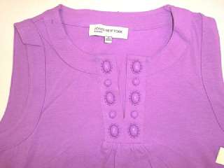   NY Embellished Tunic Cotton Tank Top S M L FAST   