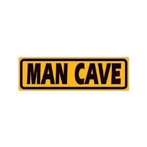  Man Cave Yellow Street Embossed Tin Sign: Home & Kitchen