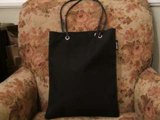 DKNY Black Canvas Tote Bag   13 x 15.5  