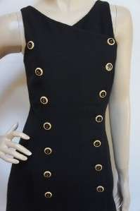 Vintage BEBE 100% Wool Fabulous Little Black Dress Sz 6  