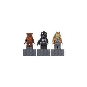  LEGO Star Wars Magnet Set: Jar Jar Binks, V Wing Pilot and 