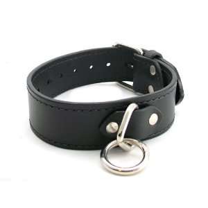  M2m Collar, Leather With O ring, Sm/med  Black Health 