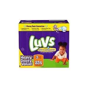  Luvs Ultra Leakguard Diapers, Size 3 (16 28 Lbs.), 234 Ct 