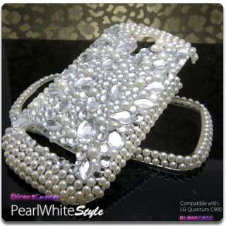 1x Crystal Bling Cover SKin Case (PearlWhiteCrystal Sytle)