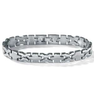    Lux Mens Cross Link Bracelet 8 1/2 Inches: Lux Jewelers: Jewelry