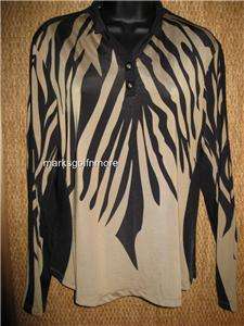 Jamie Sadock Tiger Stripe Long Sleeve Top Sz M NWT $89  