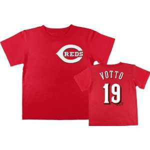 Joey Votto Cincinnati Reds Kids (4 7) Red Name and Number T Shirt