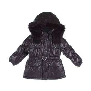 London Fog Girls Heart Plush Insulated Jacket (Sizes 2T   4T)