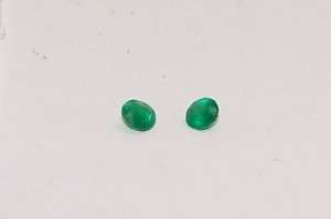 27ct 3.4mm Natural Emerald Faceted Round Pair  