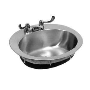  Just Oval Bowl Lavatory Topmount Stainless Steel Sink, OLR 