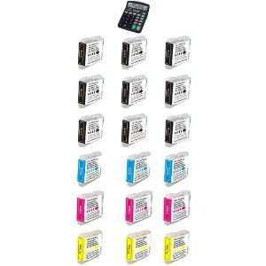   LC51Y Ink Cartridges 18 PK + FREE D@J 12 Digit Calculator (18 Pack