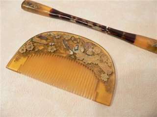 Japanese Antique Set Hair Ornament Kushi Kanzashi  
