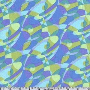  45 Wide Meadow Dance Kaleidoscope Blue Fabric By The 
