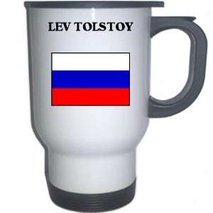  Russia   LEV TOLSTOY White Stainless Steel Mug 