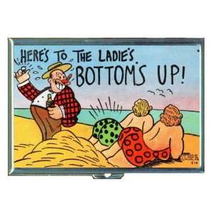  Bottoms Up To The Ladies Retro ID Holder, Cigarette Case 