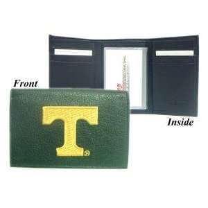   Volunteers Embroidered Leather Tri Fold Wallet: Sports & Outdoors