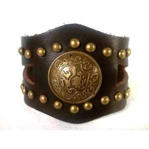  Antique Leather Wrist Band Bracelet Cuff 