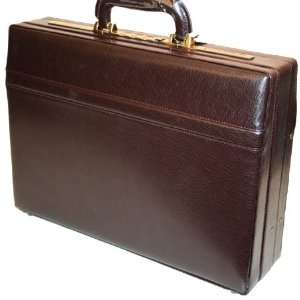  Mancini Burgundy Leather Attache Case