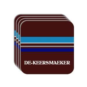 Personal Name Gift   DE KEERSMAEKER Set of 4 Mini Mousepad Coasters 