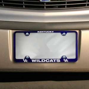  NCAA Kentucky Wildcats Navy Blue Engraved License Plate 