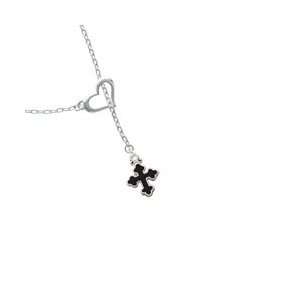   Enamel Botonee Cross Heart Lariat Charm Necklace [Jewelry] Jewelry