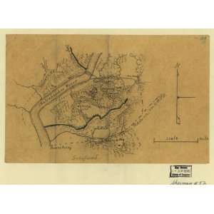    1864 Civil War map of Landowners, Georgia, Fulton: Home & Kitchen