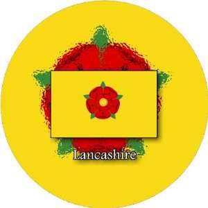  58mm Round Pin Badge Lancashire Flag