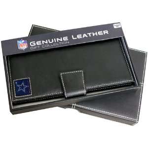  Dallas Cowboys Leather Checkbook Holder: Sports & Outdoors