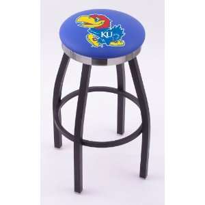  University of Kansas 25 Single ring swivel bar stool with 