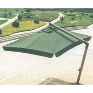    Royal Teak 10 ft. Offset Umbrella and Base: Patio, Lawn & Garden