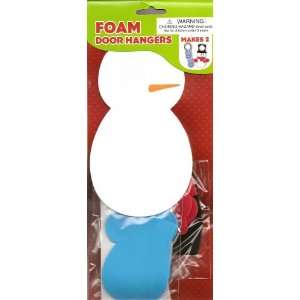  Christmas Foam Door Hangers Craft Kit   Snowman & Mittens 
