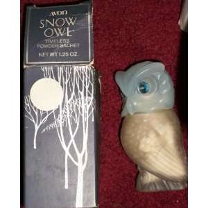 Vintage Avon Snow Owl Powder Sachet 1.25 Oz
