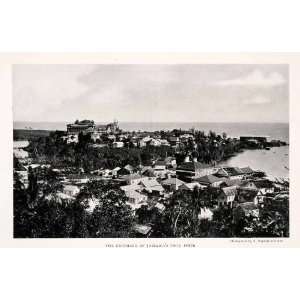  1927 Halftone Print Port Antonio Jamaica Twin Ports 