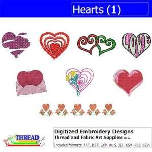  Digitized Embroidery Designs   Hearts(1)   CD Arts 