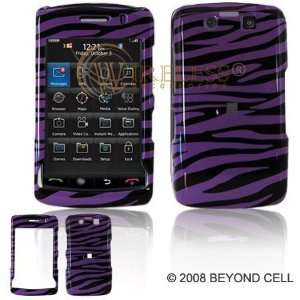 Purple and Black Zebra Animal Skin Design Snap On Cover Hard Case Cell 