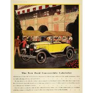  1930 Ad Ford Motor Cars Convertible Cabriolet Yellow 