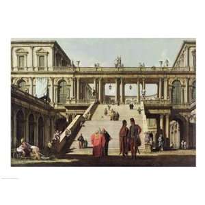  Giovanni Antonio Canaletto Castle Courtyard, 1762 24 x 18 