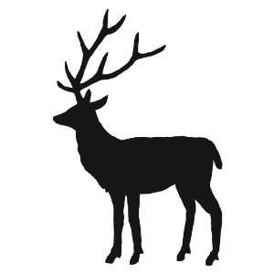   : Deer Silhoulete Tribal 5 Inch White Decal Sticker: Everything Else