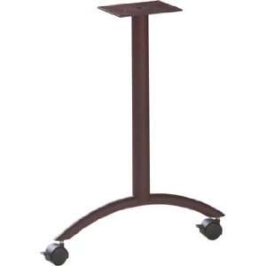  Gibraltar Arched T Shaped Table Leg with Casters, 16 inch 