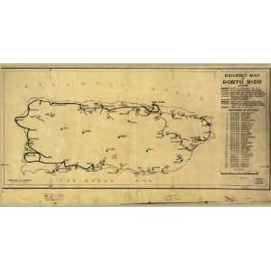  1924 map of RRs, Puerto Rico: Home & Kitchen