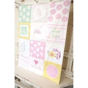  personalized patchwork baby blanket (girl)